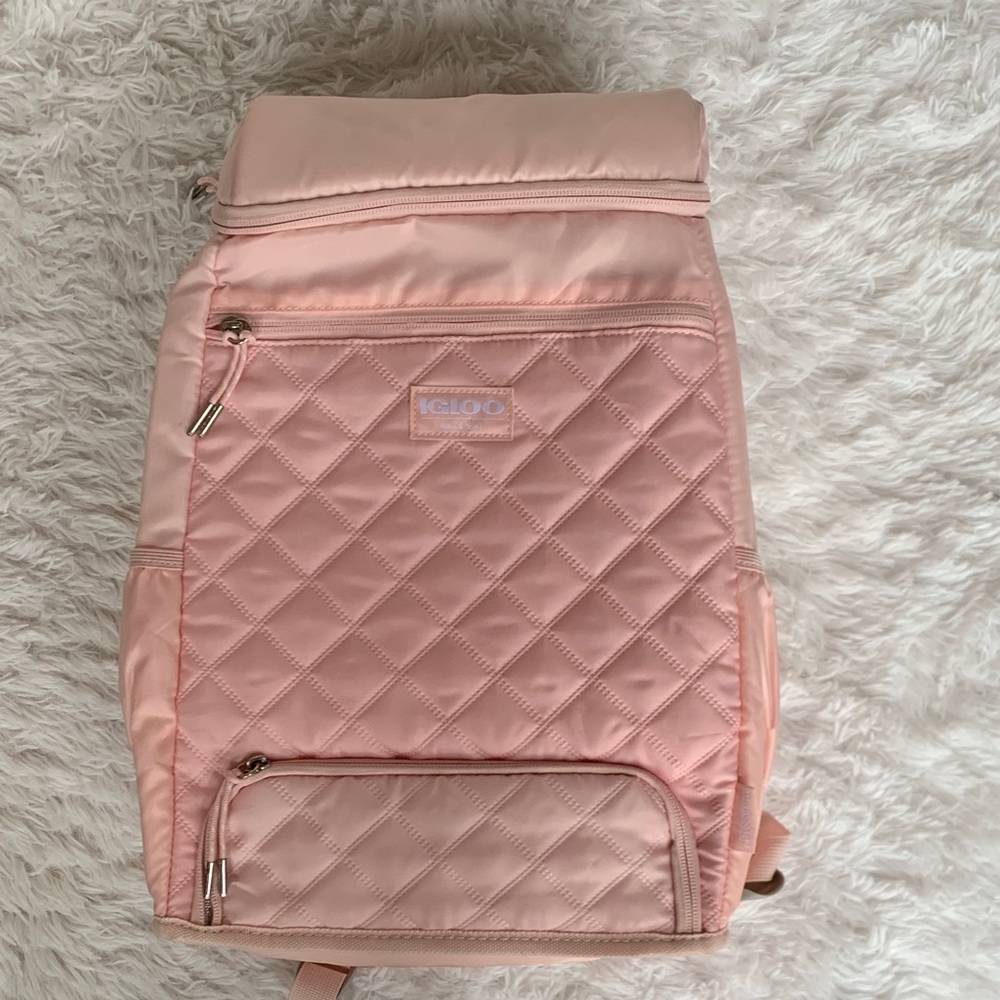 Igloo Soft Pink Quilted Backpack